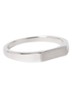 Thin Geo zegelring van zilver - Zilver