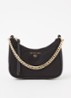 Jet Set Small schoudertas met leren details - Zwart