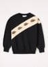 Elephant shrew sweater met print - Zwart
