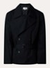 Double breasted trenchcoat met ceintuur - Zwart