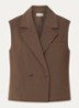 Gale double-breasted gilet - Lichtbruin