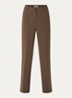 Gale high waist straight fit pantalon met steekzakken en persplooi - Khaki