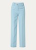 Gale high waist straight fit pantalon met steekzakken en persplooi - Blauw