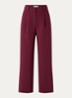Gale high waist straight fit pantalon met steekzakken en persplooi - Donkerrood