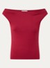 Hima off shoulder top - Donkerrood