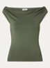 Hima off shoulder top - Olijfgroen