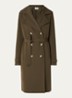 Hiro trenchcoat met dubbele knopenrij en strikceintuur - Bronsgroen