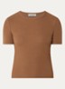 Igor T-shirt met ribstructuur - Roestbruin