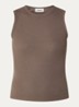 Igormd ribgebreide tanktop - Hazelnootbruin