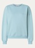 Paula sweater met logo - Aquablauw