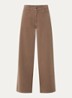 Princess high waist wide leg jeans met gekleurde wassing - Lichtbruin