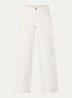 Princess high waist wide leg jeans met gekleurde wassing - Gebroken wit