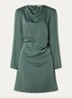Tailor mini jurk van satijn - Groen