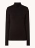 Tanner longsleeve met col - Zwart