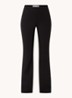 Tanny high waist flared fit broek met stretch - Zwart