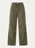 Urania high waist loose fit broek met steekzakken - Olijfgroen