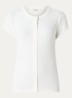 Vilson T-shirt met ribstructuur - Gebroken wit