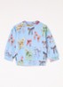 Disc sweater met print - Lichtblauw