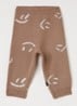 Fijngebreide tapered fit broek in wolblend - Zand