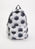 Mio rugzak met print en 12 inch laptopvak - Gebroken wit