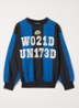 Monti sweater met print - Royalblauw