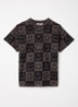Riley T-shirt met ruitdessin - Zwart