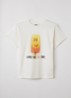Riley T-shirt met ruitdessin - Gebroken wit