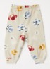 Simeon tapered fit joggingbroek met print - Beige