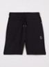 Straight fit korte joggingbroek met logo - Zwart