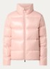 Abbadia puffer jack met glanzende finish en logo - Oudroze