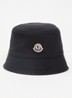 Bucket hoed met logoborduring - Zwart