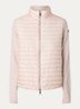 Fijngebreid vest met gewatteerd voorpand - Roze