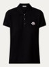 Fijngebreide polo met logo - Zwart