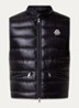 Gui gewatteerde bodywarmer met donsvulling en logo - Zwart