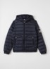 Lauros puffer jack met capuchon - Donkerblauw