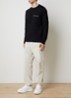 Longsleeve met borstzak - Zwart