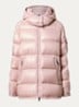 Maire puffer jack met donsvulling en afneembare capuchon - Lichtroze