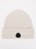 Muts in kasjmierblend met logo - Beige