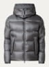 Puffer jack met donsvulling en ritszakken - Lichtgrijs
