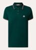 Regular fit polo van piqué katoen met logo - Groen