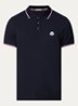 Regular fit polo van piqué katoen met logo - Donkerblauw