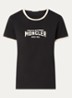 T-shirt met flock logoprint - Zwart