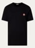 T-shirt met logoborduring - Zwart