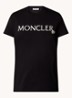 T-shirt met logoborduring - Zwart