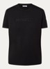 T-shirt met logoborduring - Zwart