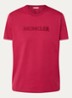T-shirt met logoborduring - Donkerrood