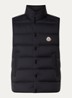 Tibb gewatteerde bodywarmer met donsvulling en logo - Zwart