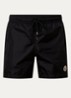 Zwemshorts met steekzakken en logo - Zwart