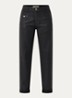 Aymen low waist straight leg jeans met gekleurde wassing - Zwart