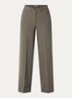 Haley mid waist wide fit pantalon met steekzakken - Lichtbruin